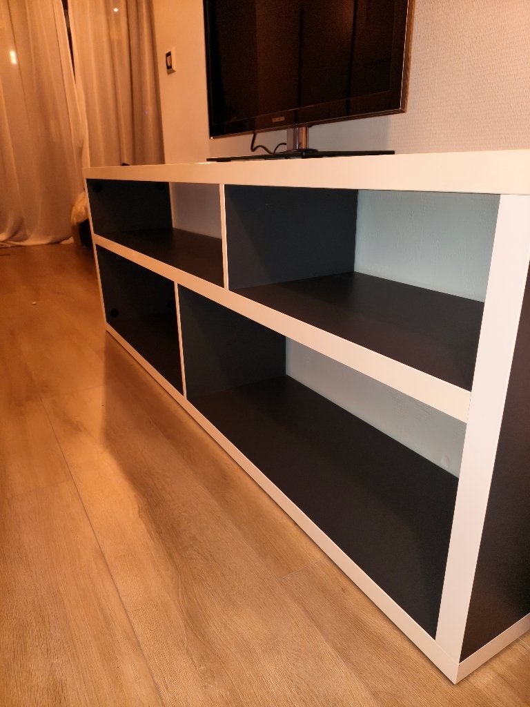 Uniek maatwerk TV-meubel – INTOS – MDF/HPL – 190 cm-design, Ophalen, Gebruikt, 150 tot 200 cm, Modern luxe