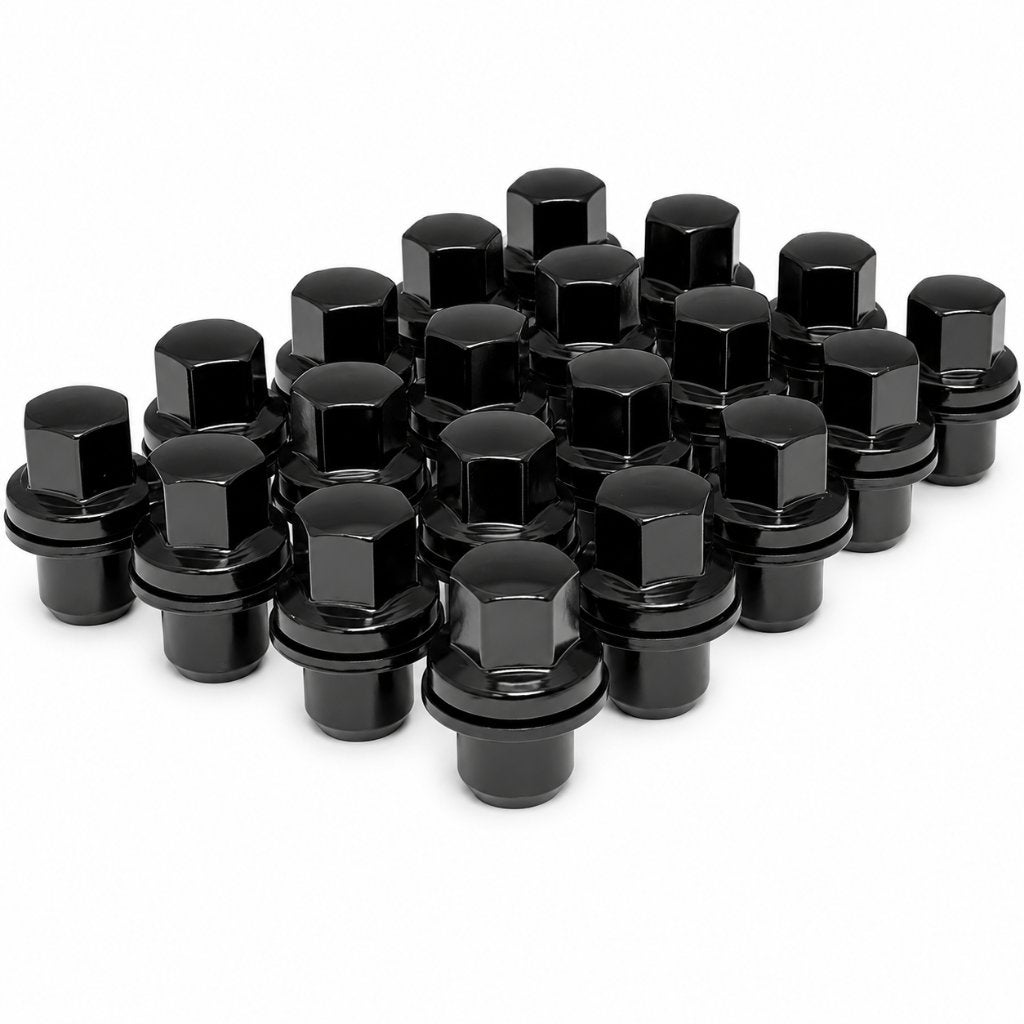 OEM Set zwarte wielmoeren M14x1.5 Range Rover (Sport), etc., Ophalen of Verzenden, Nieuw, Overige automerken