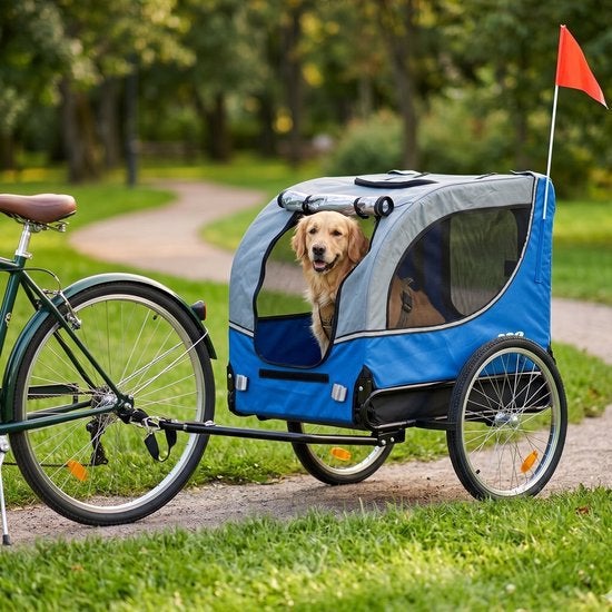 Fietskar voor hond, Ophalen, Zo goed als nieuw, Hondenkar, Opvouwbaar