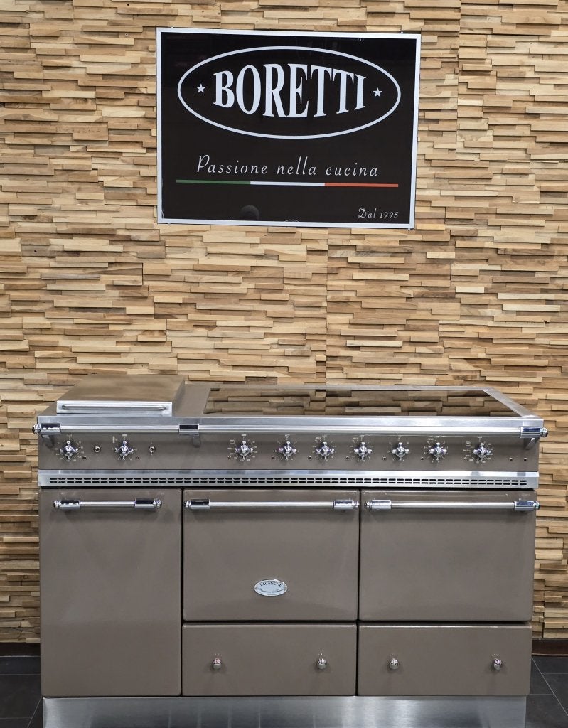 Lacanche fornuis 140cm keramische bruin rvs 5 zones, Witgoed en Apparatuur, Fornuizen, Niet ingevuld, 60 cm of meer, Keramisch