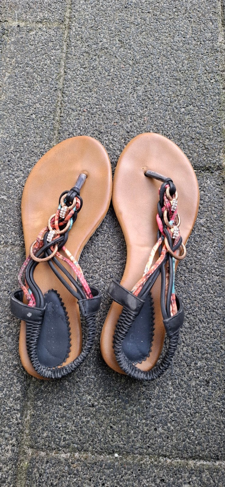 Zomerse sandalen - maat 40, Ophalen, Bruin, Sandalen of Muiltjes, Gedragen