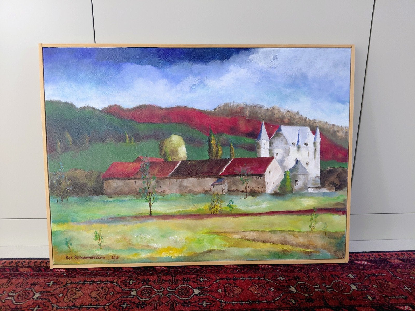 Schilderij  Kasteel Schaloen Valkenburg., Antiek en Kunst, Ophalen of Verzenden