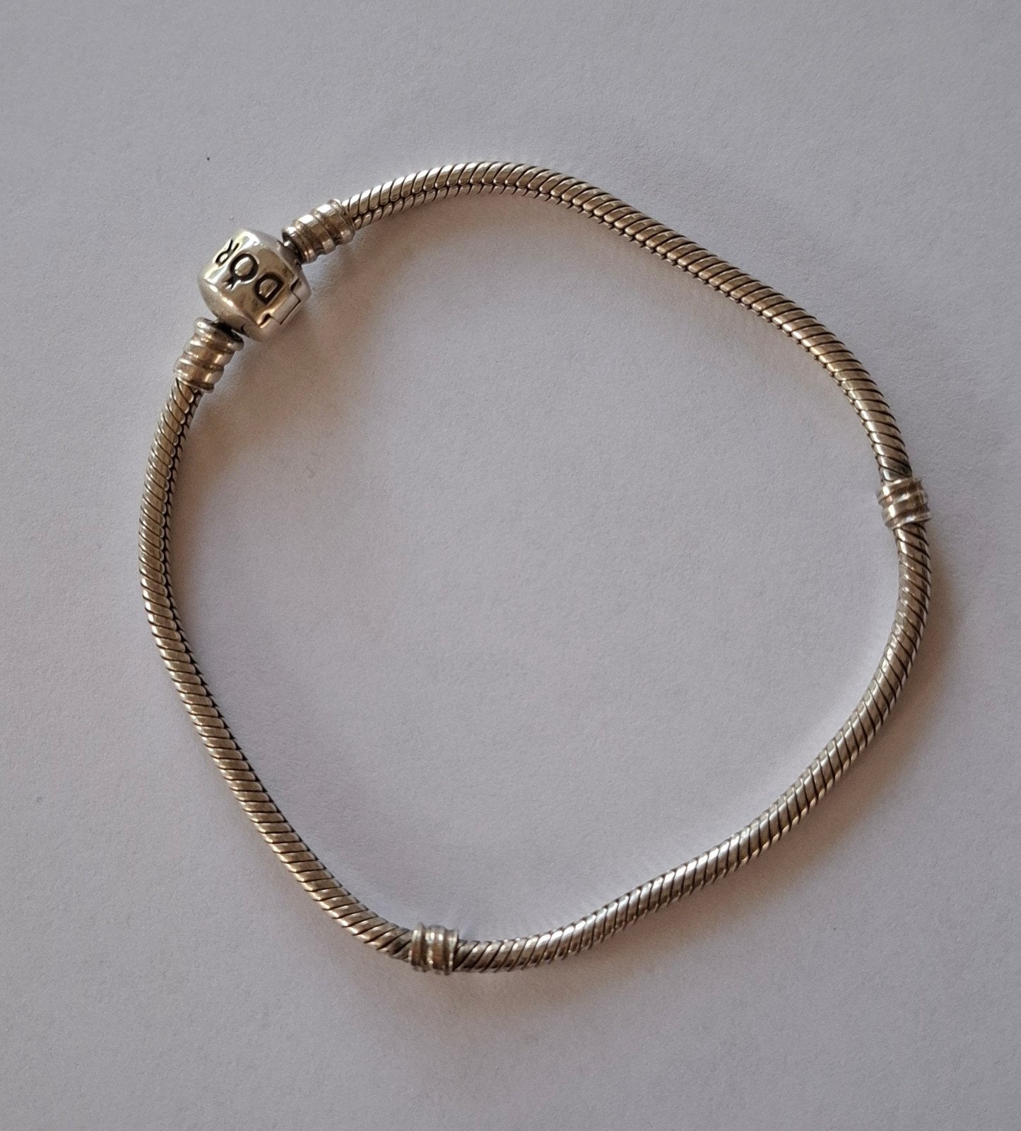 Pandora armband met clipsluiting, Ophalen of Verzenden, Zo goed als nieuw, Zilver, Zilver
