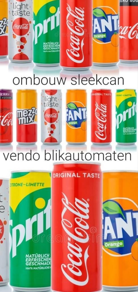 Ombouw nieuwe sleekcans coca cola vendo Frisdrank automaten, Ophalen of Verzenden, Nieuw