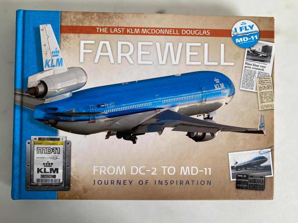 Farewell MD-11, boek KLM, Ophalen of Verzenden, Zo goed als nieuw, Vliegtuig