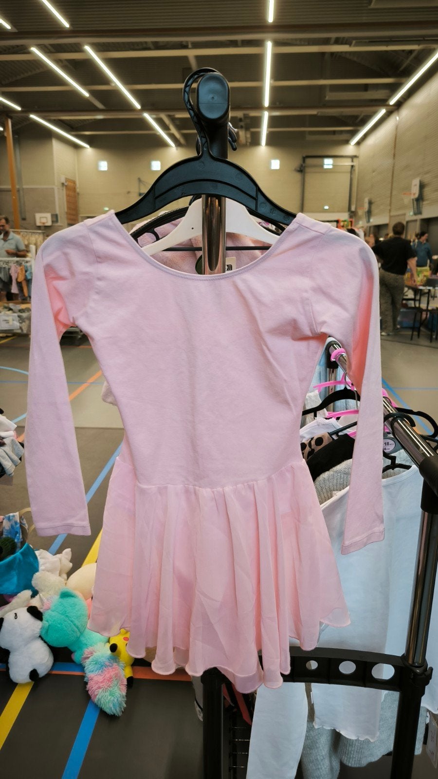 Roze balletpakje met lange mouwen voor meisjes, Ophalen, Zo goed als nieuw
