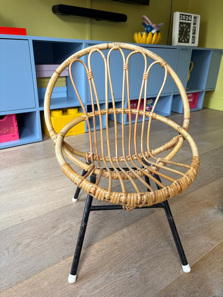 Vintage rotan kinderstoel, Ophalen