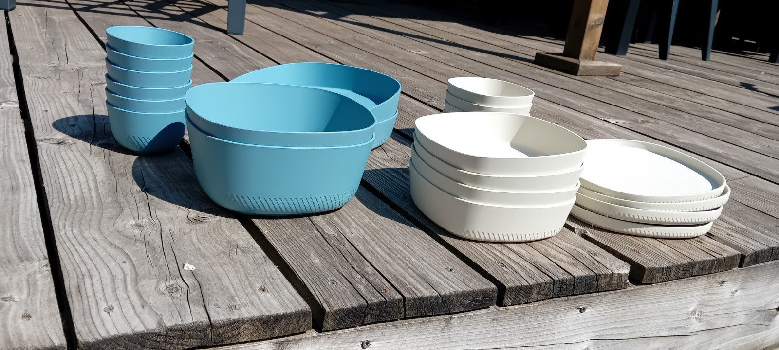 22 delig kunststof servies, Ophalen of Verzenden, Gebruikt