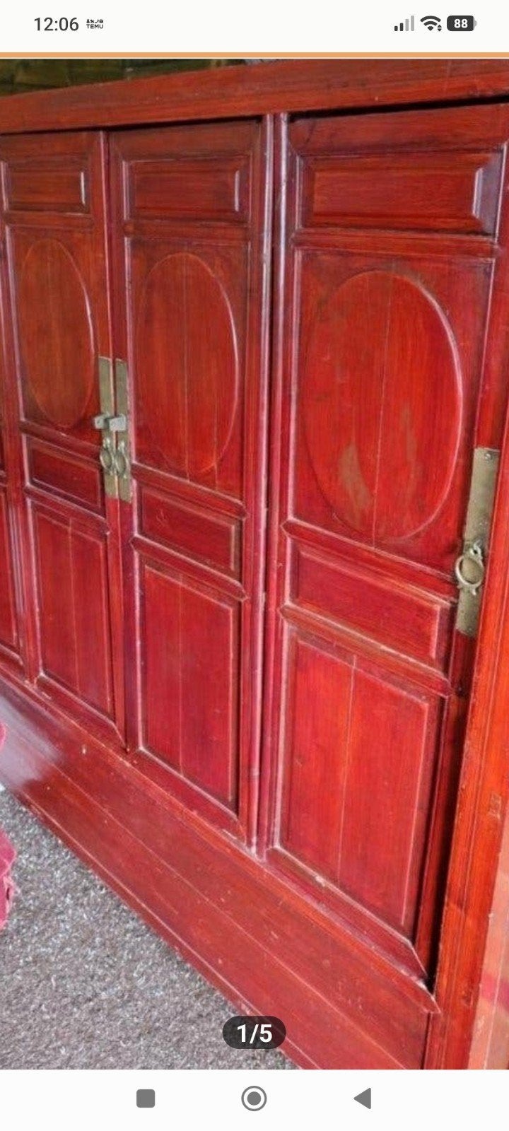 Antieke Chinese kast - 145x170x55 cm, Ophalen
