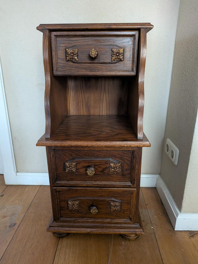 Eikenhouten telefoonkastje of bijzetmeubel, Antiek en Kunst, Ophalen