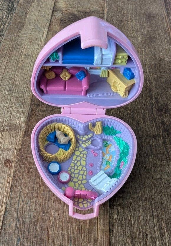 Polly Pocket Precious Puppies Compact (1993), Ophalen of Verzenden, Gebruikt