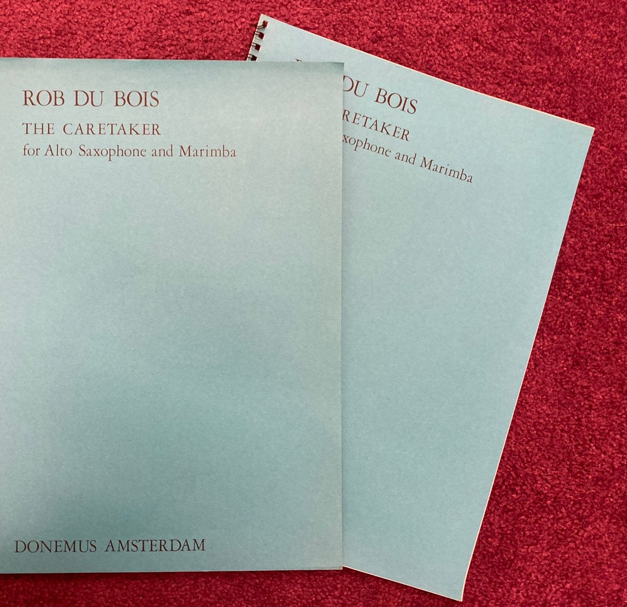 The Caretaker, Rob du Bois voor alsacofoon en marimba, Ophalen, Gebruikt, Drums of Percussie, Klassiek