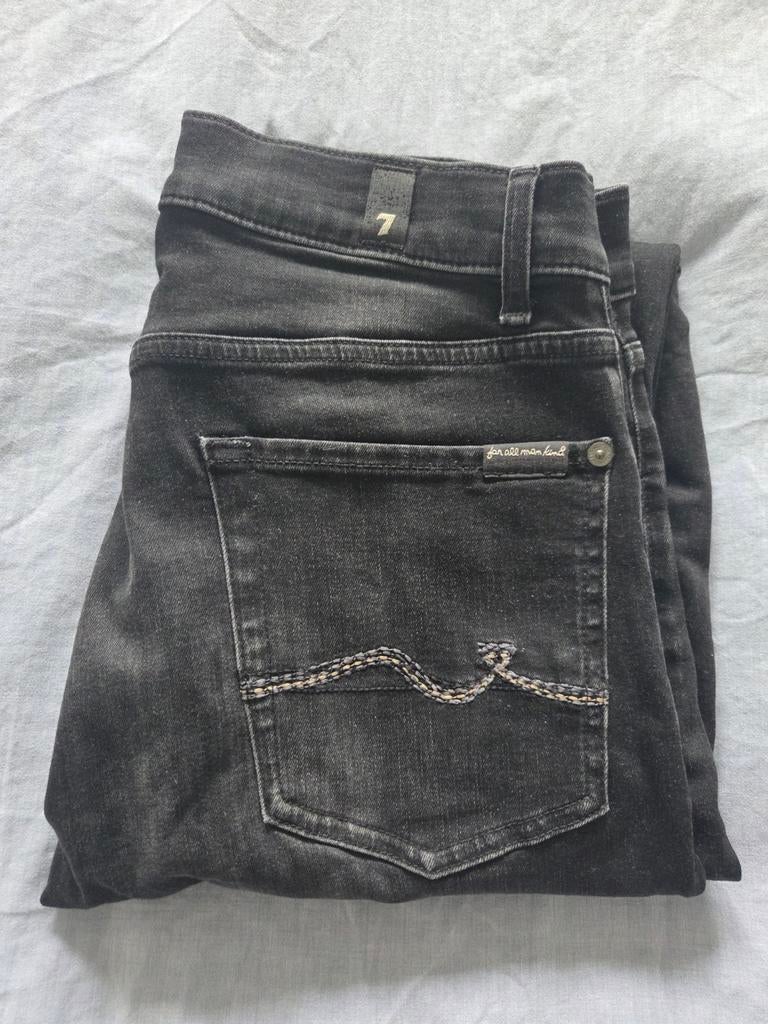 Nieuwe broek 7en maat 28/32 is zwart 1x gewassen na aankoop, 7 For All Mankind, Blauw, Nieuw, W32 (confectie 46) of kleiner