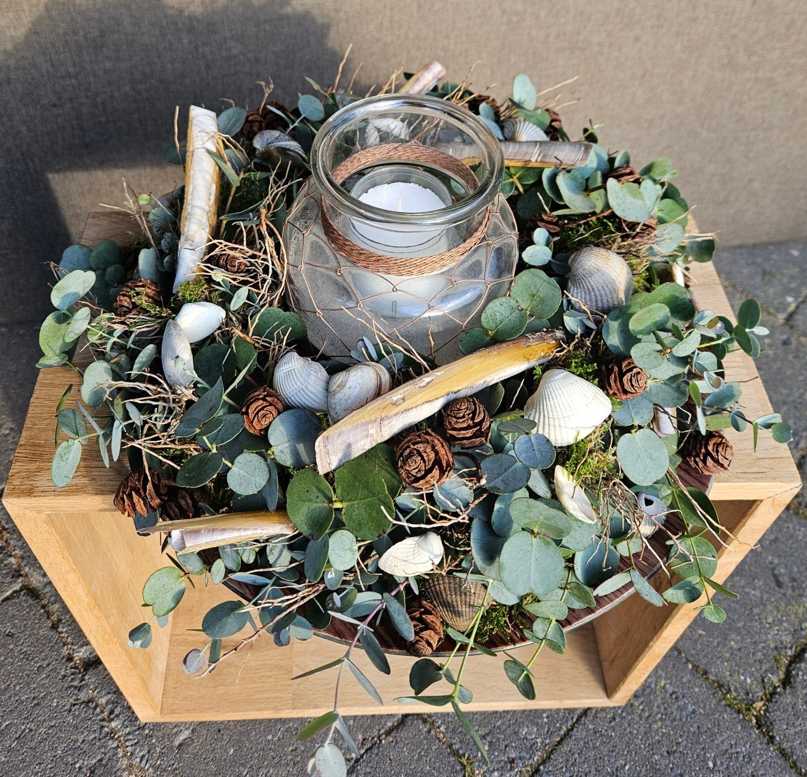 Zomerkrans, Huis en Inrichting, Woonaccessoires | Kransen, Krans, Nieuw, Natuurlijk materiaal, Ophalen