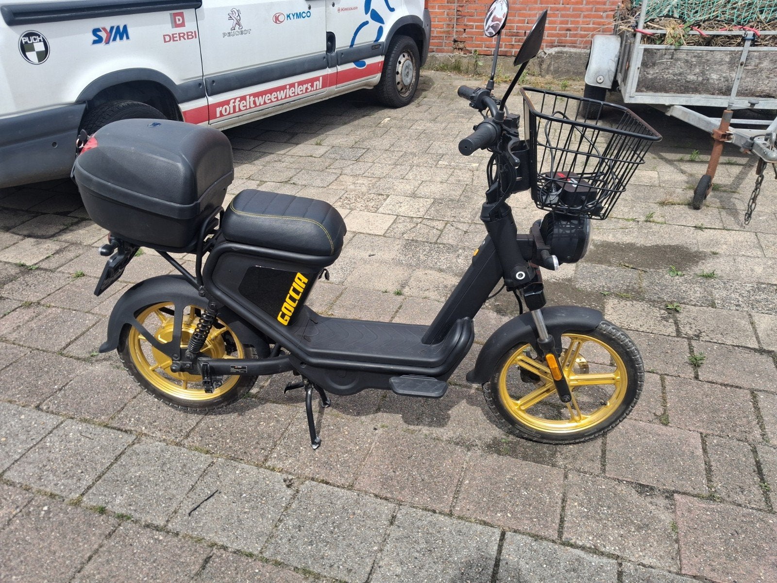 AGM Goccia Elektrische Scooter - Blauw Kenteken - 34 km/u, Fietsen en Brommers, Ophalen, Elektrisch, Zo goed als nieuw, Onbekend