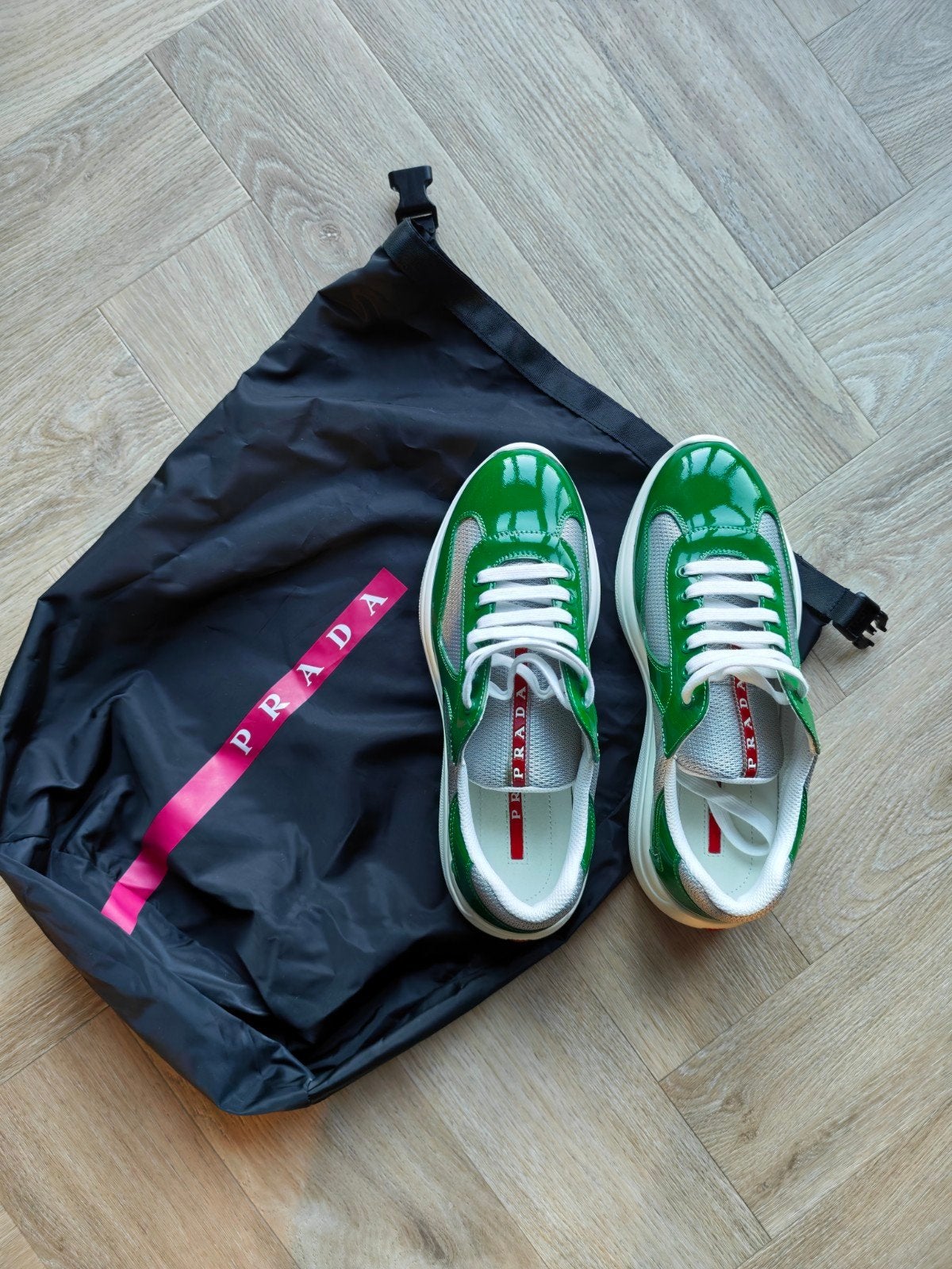 Prada America's Cup Sneakers Groen Maat 41 Nieuw, Kleding | Heren, Schoenen, Ophalen of Verzenden, Nieuw