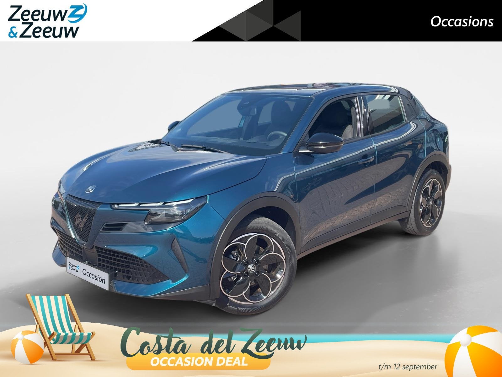 Alfa Romeo Junior Elettrica 54 kWh *Carplay*Climate Control*, 413 km, Stof, Gebruikt, Blauw