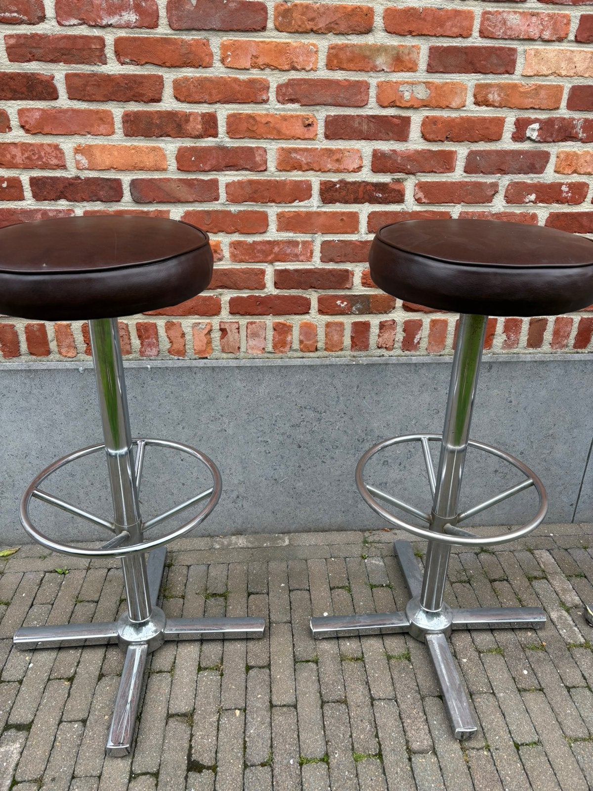 Barkrukken vintage 6 stuks, Huis en Inrichting, Barkrukken, Ophalen, 5 krukken of meer, Met voetsteun, 60 tot 90 cm