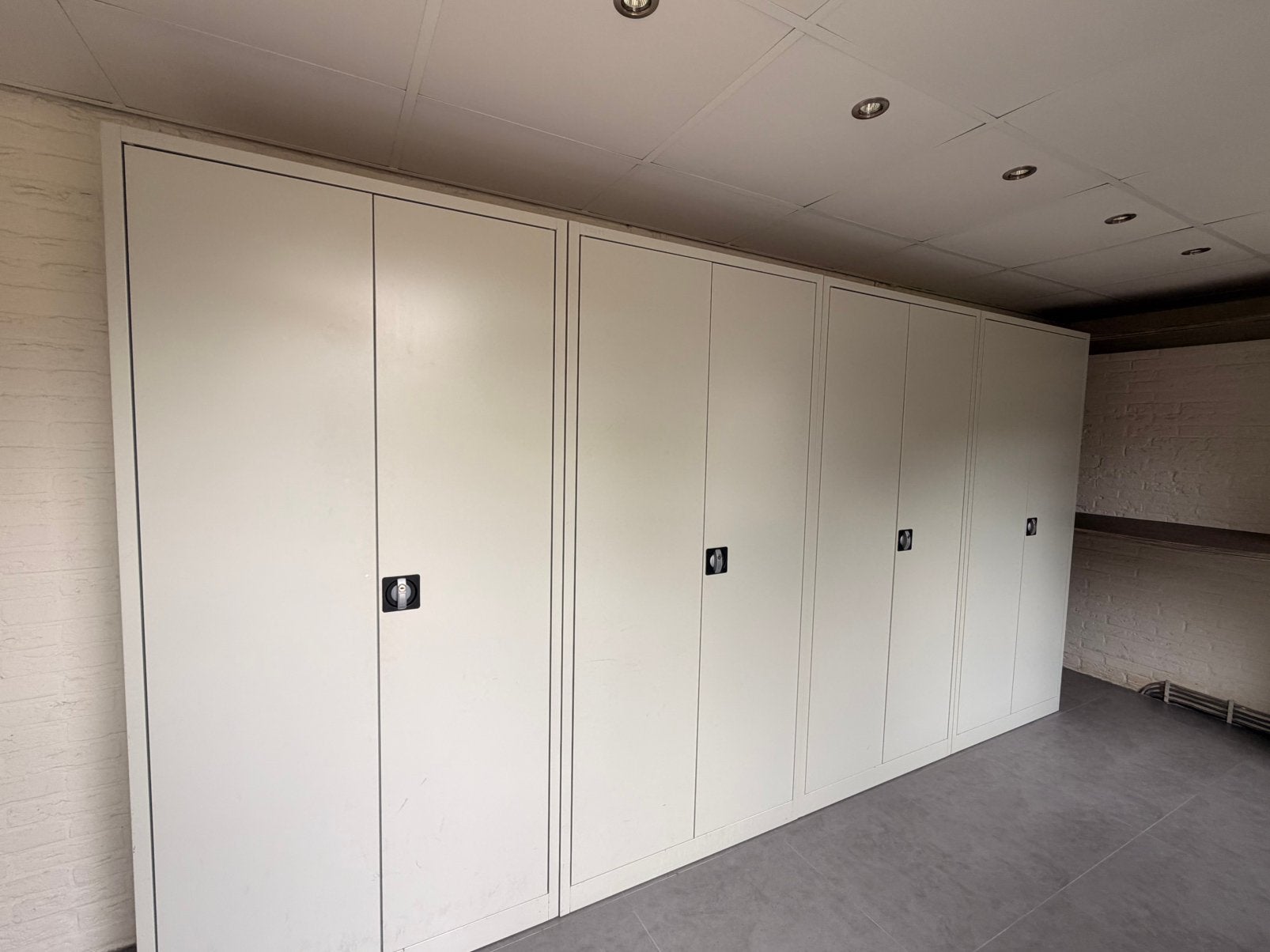 Inofec stalen garagekast /archiefkast deluxe grijs 194x92x42, Ophalen, 50 tot 100 cm, Zo goed als nieuw, Met slot