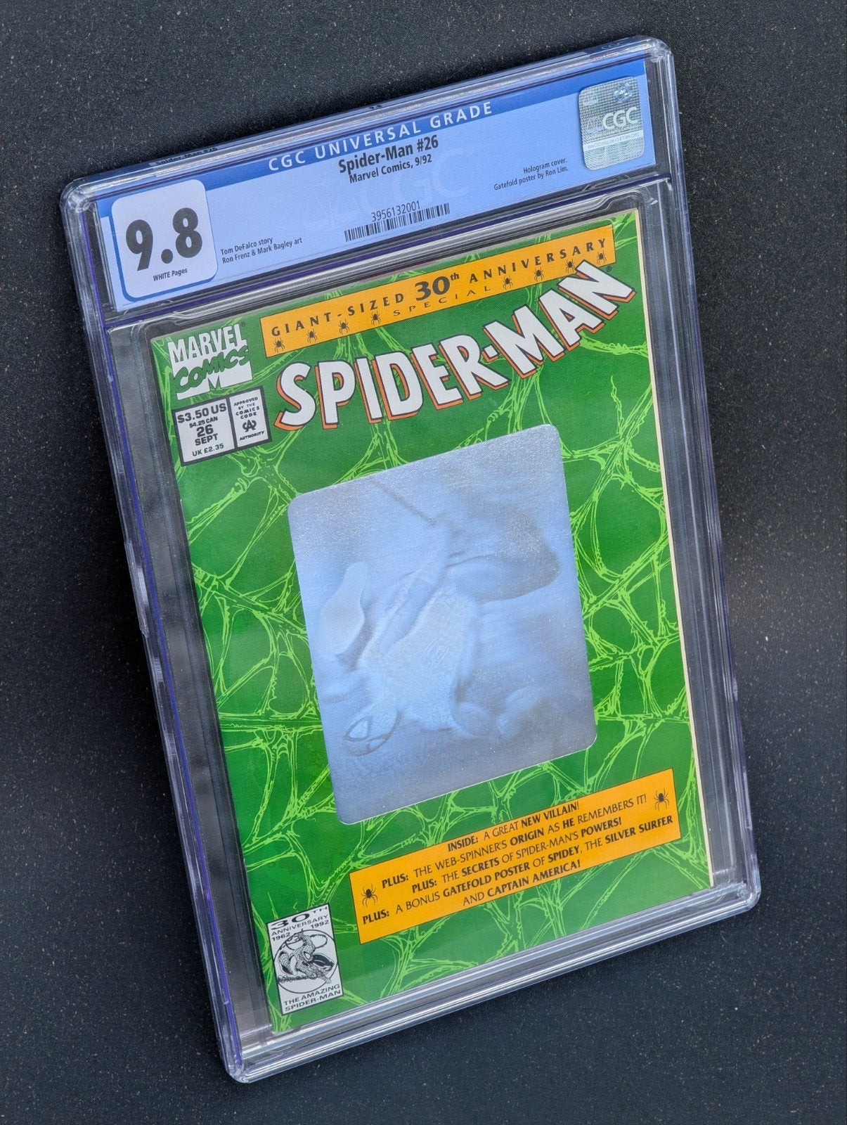 Spider-Man #26 Marvel Comics 9/92 CGC 9.8 Hologram Cover, Tom DeFalco, Eén stripboek, Ophalen of Verzenden, Zo goed als nieuw