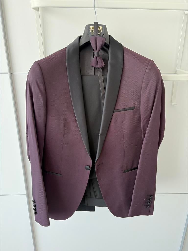 Altinyildiz Classics Ceremonie Pak - Bordeauxrood, Kleding | Heren, Kostuums en Colberts, Ophalen of Verzenden, Zo goed als nieuw