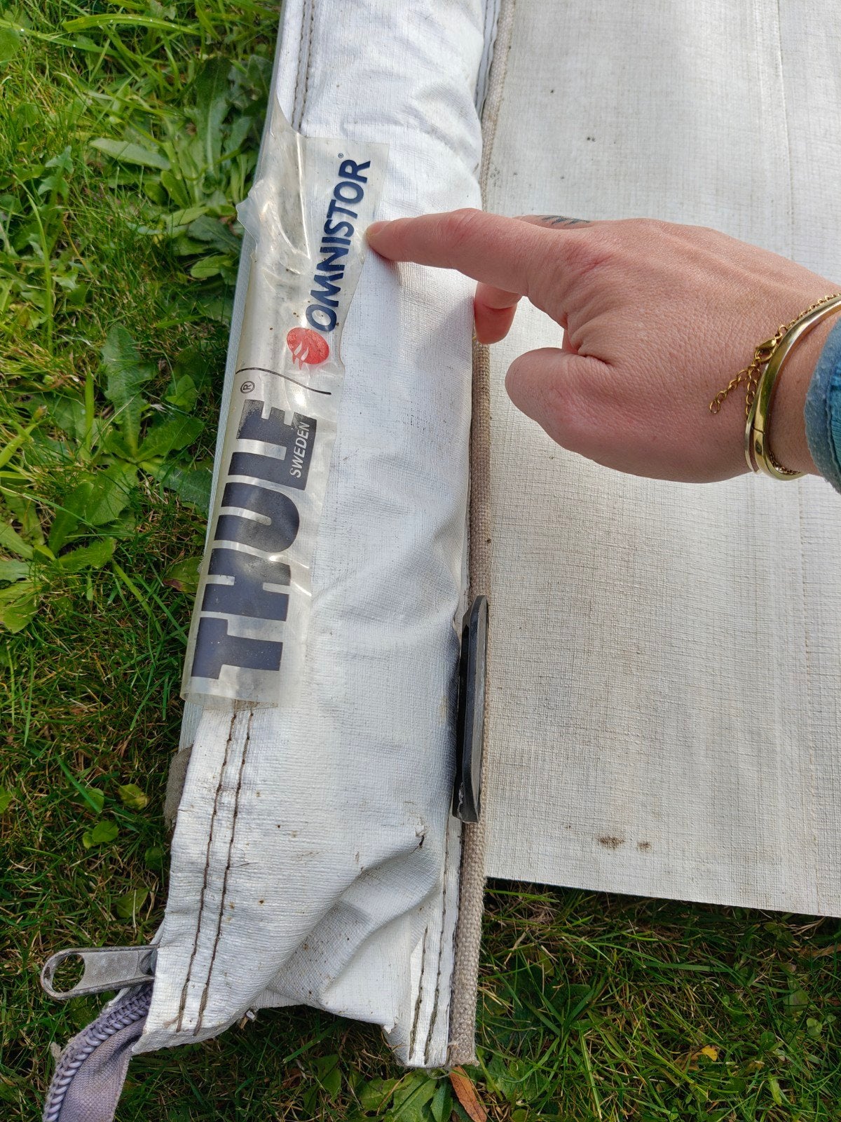Thule Omnistor luifel 280cm blauw, Ophalen of Verzenden, Gebruikt