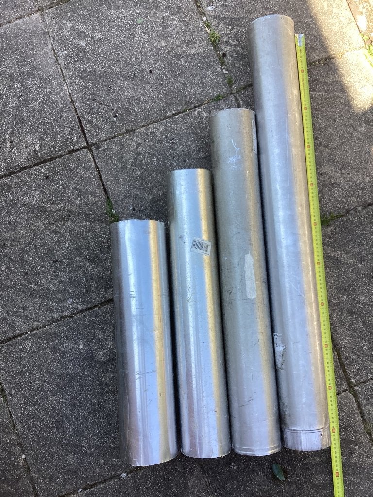 Rookgasafvoer 3 aluminium en 1 staal, Ophalen, Overige typen, Aluminium, Zo goed als nieuw