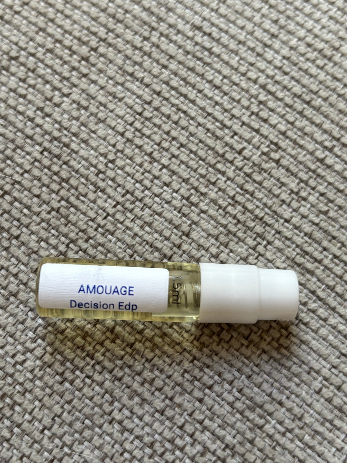 Amouage Decision Eau de Parfum 1,5 ml, Ophalen of Verzenden, Nieuw