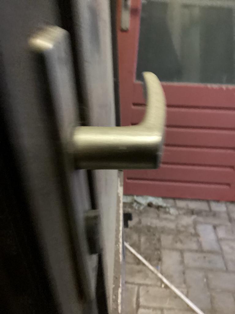 Hardhouten achterdeur met dubbel glas 83x201.5 cm, Ophalen, Zo goed als nieuw