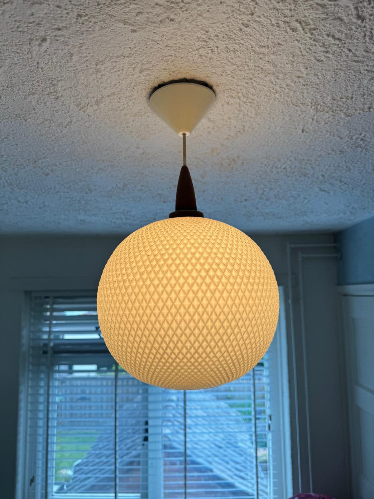 Vintage hanglamp jaren 50 60, Ophalen, Gebruikt