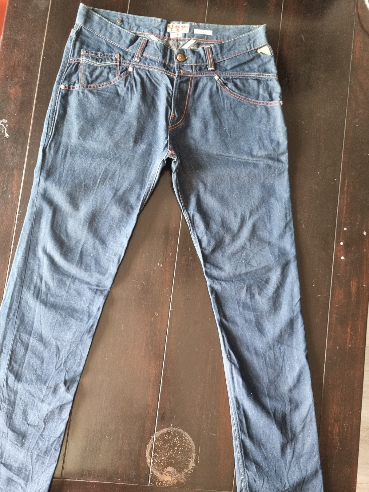 NIEUWE REPLAY CAJUN LINNEN TAPERED JEANS SIZE 32/32, Kleding | Heren, Ophalen of Verzenden, Nieuw, Blauw, W32 (confectie 46) of kleiner