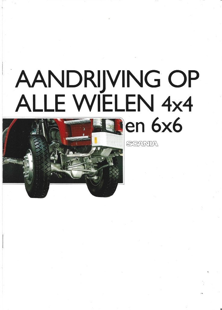 Scania 4x4 6x6 aandrijving brochure vrachtwagen camion sc060, Verzenden, Zo goed als nieuw, Vrachtwagen