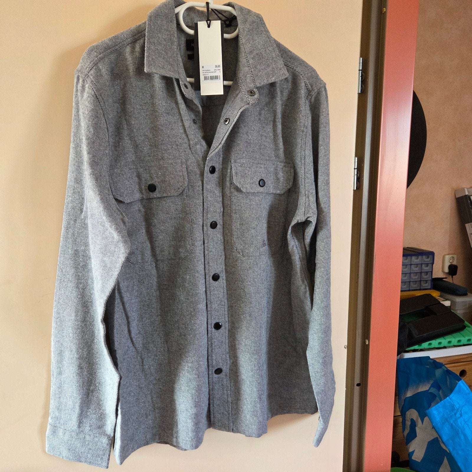 Hallingershirt, maat M, met etiket, Grijs, Nieuw, HALLINGER, Halswijdte 39/40 (M)