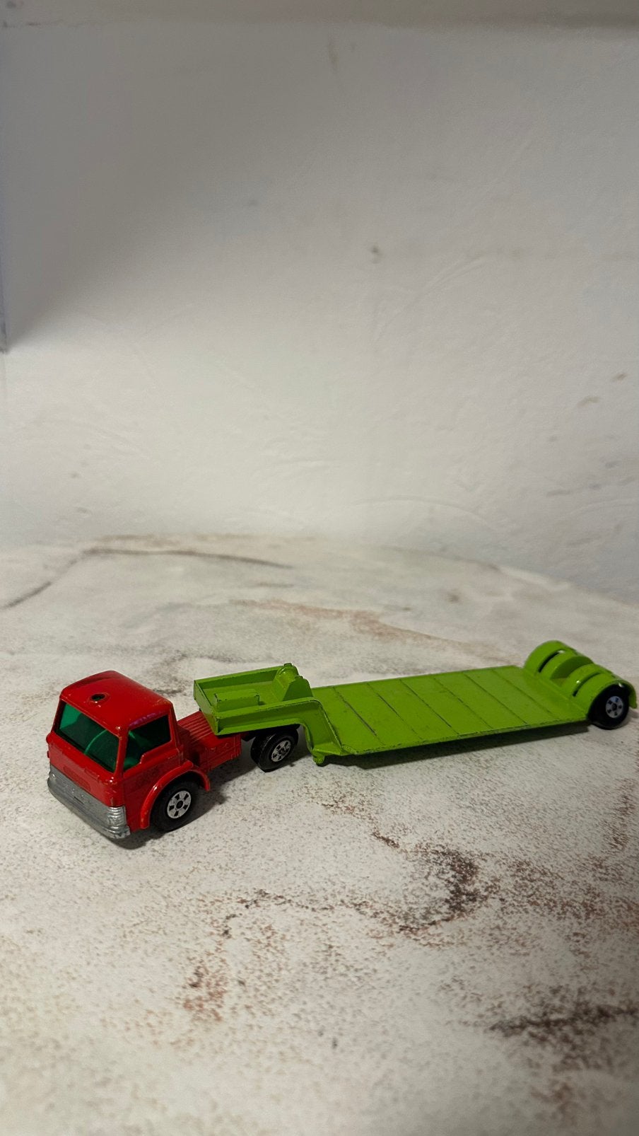 Matchbox Super Kings K-17 Dyson Low-Loader with Tractor, Ophalen, Gebruikt, Bus of Vrachtwagen, Overige merken