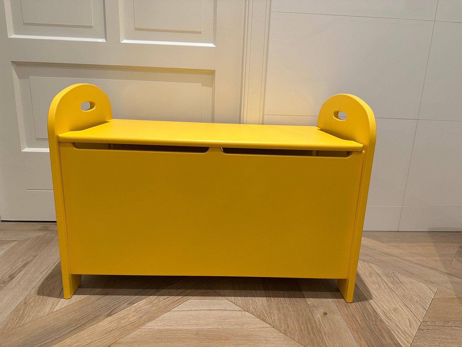 Gele speelgoedkist ikea / opbergbankje voor kinderen, Ophalen, Gebruikt, Jongen of Meisje