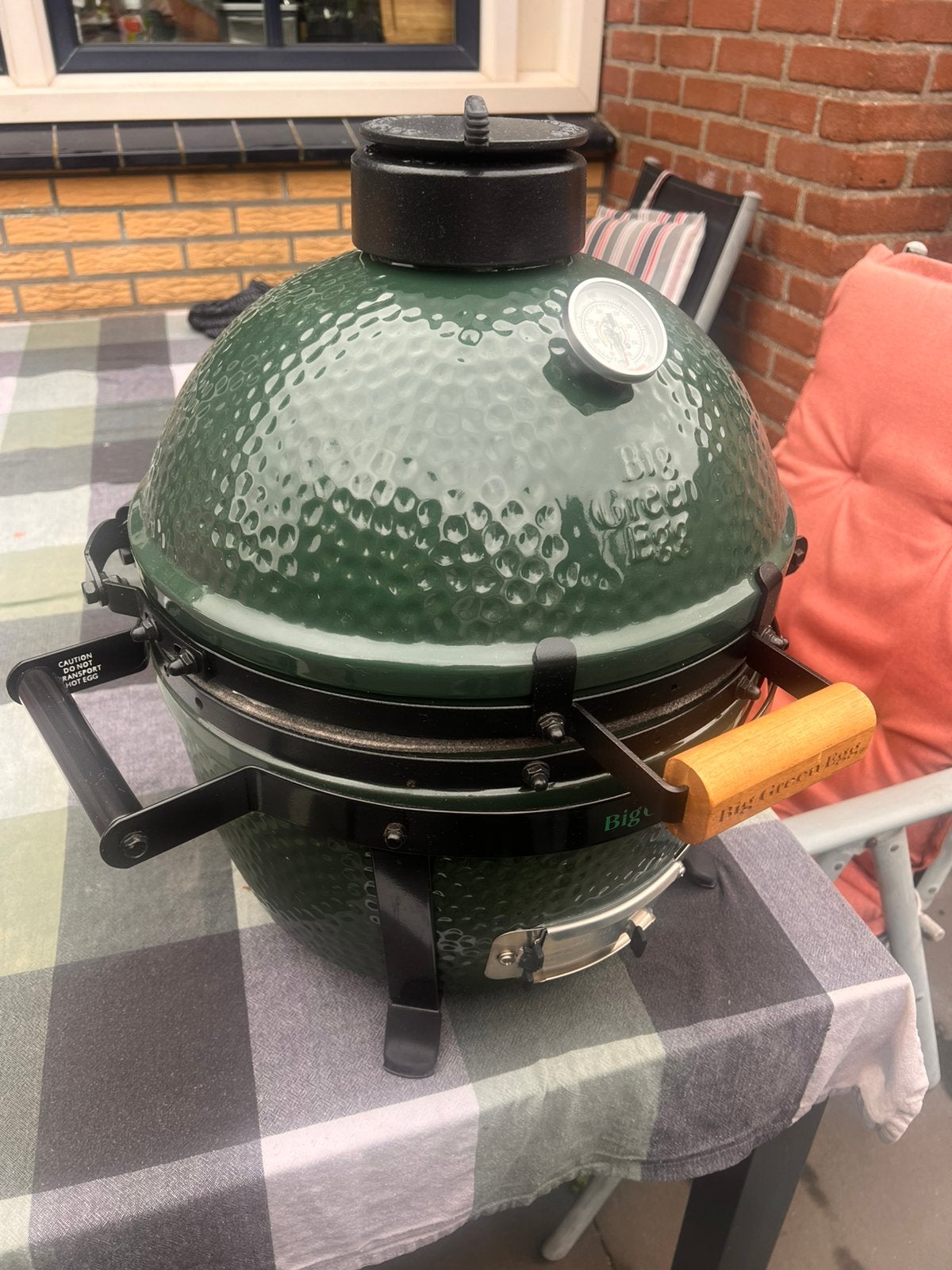 Big Green Egg Mini Max., Tuin en Terras, Ophalen, Gebruikt