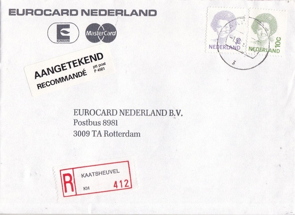 Nederland - R-brief - Kaatsheuvel - 412, Ophalen of Verzenden, Envelop