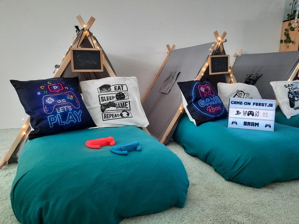 Game on! /Tipi slaapfeestje /kinderfeestje / tipitent, Ophalen, Zo goed als nieuw, Verjaardag