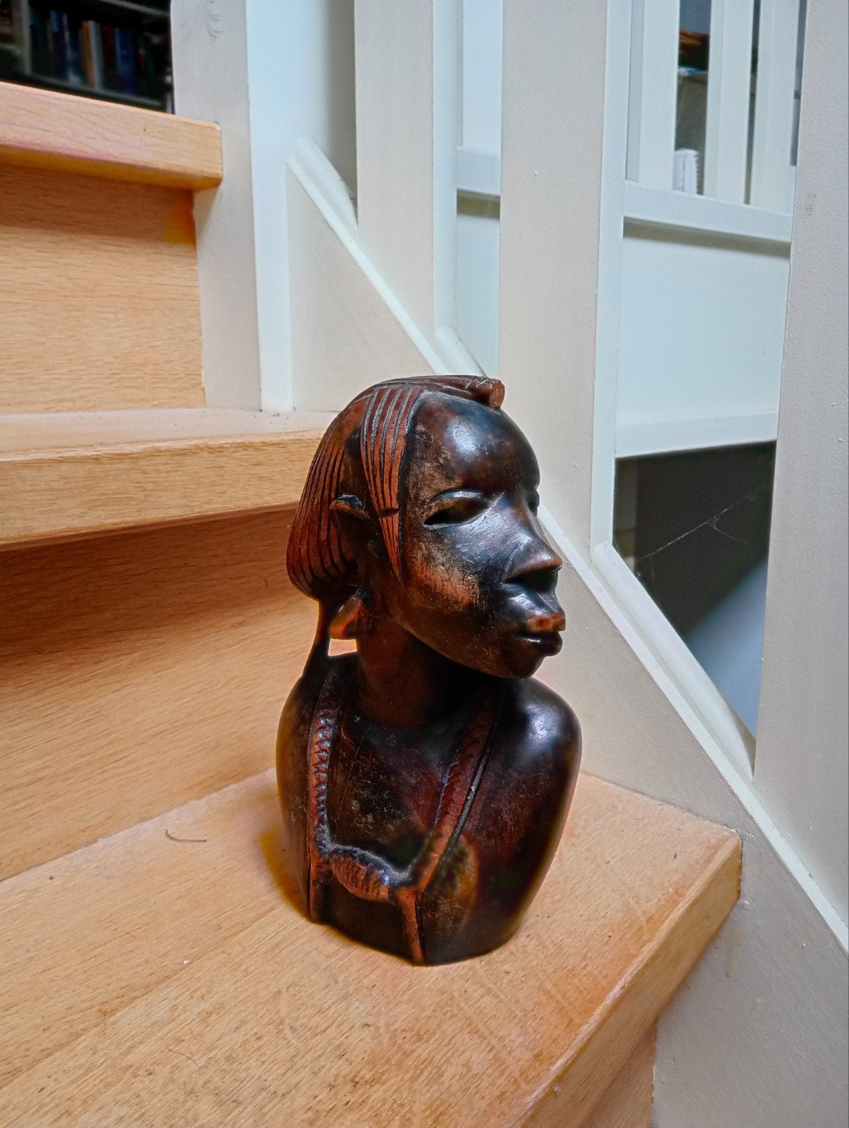 tropisch hardhout Houten Buste Afrika, Ophalen, Buste, Handgemaakt, Hout