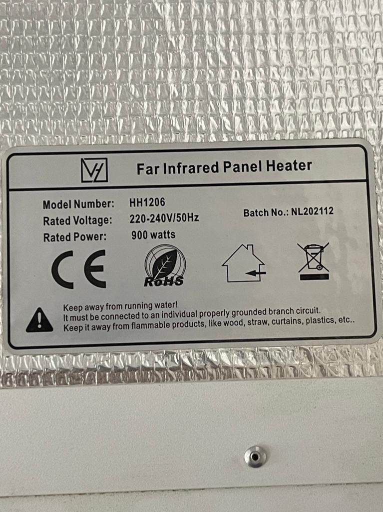 Infrarood paneel 900W, Ophalen, 30 tot 80 cm, Gebruikt, Overige typen