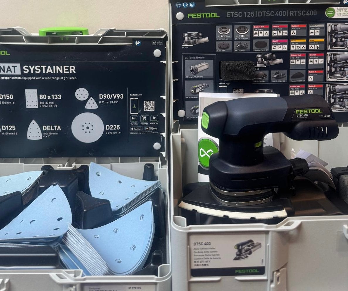 Festool dtsc 400 schuurmachine & schuurpapier
