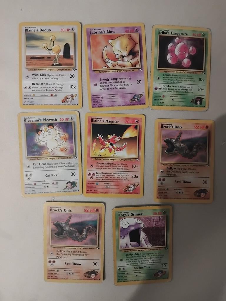 Pokémon Gym Heroes kaarten set, Ophalen of Verzenden, Gebruikt, Meerdere kaarten