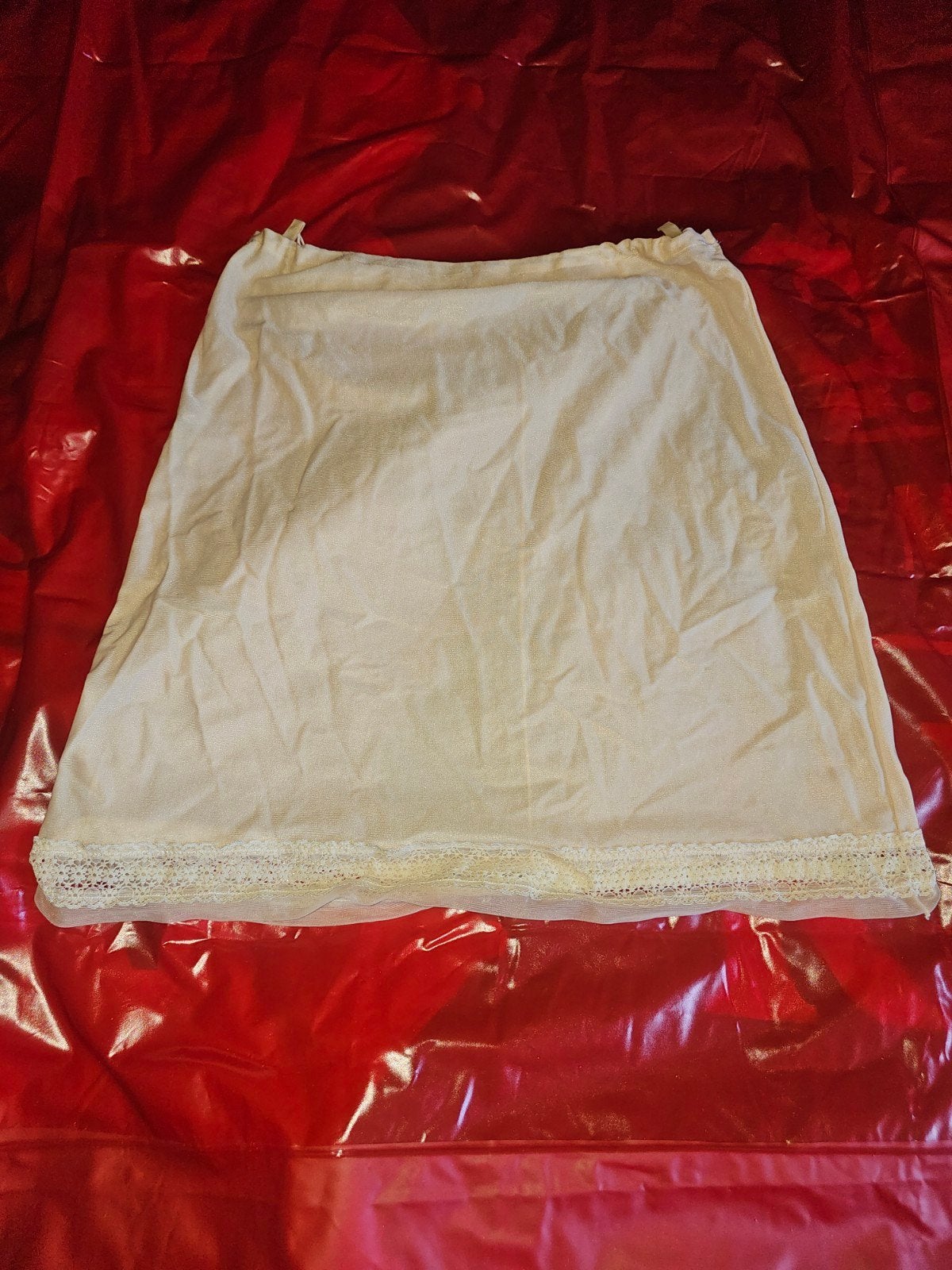 Vintage Crèmekleurige Onderrok met Kant, Verzenden, Beige, Overige typen