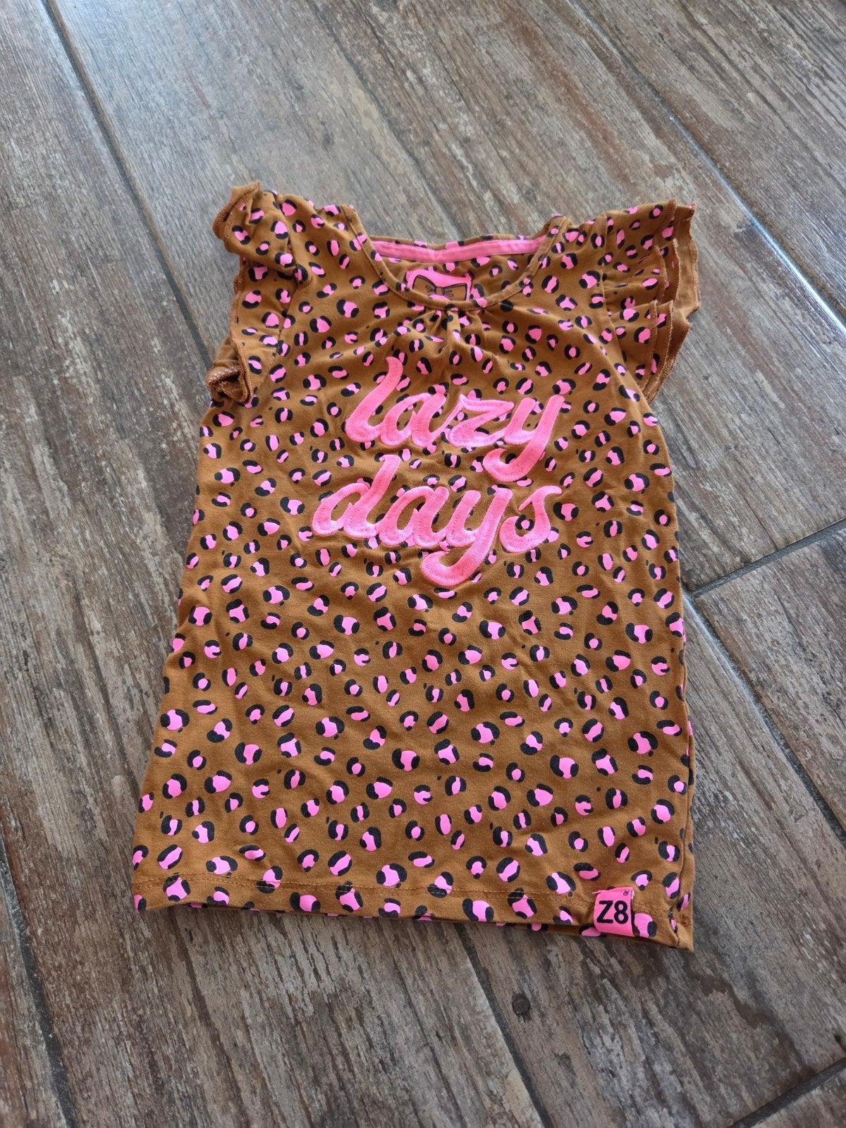 Z8 top maat 98 luipaardprint roze 'Lazy Days', Kinderen en Baby's, Kinderkleding | Maat 98, Ophalen, Gebruikt, Meisje, Z8