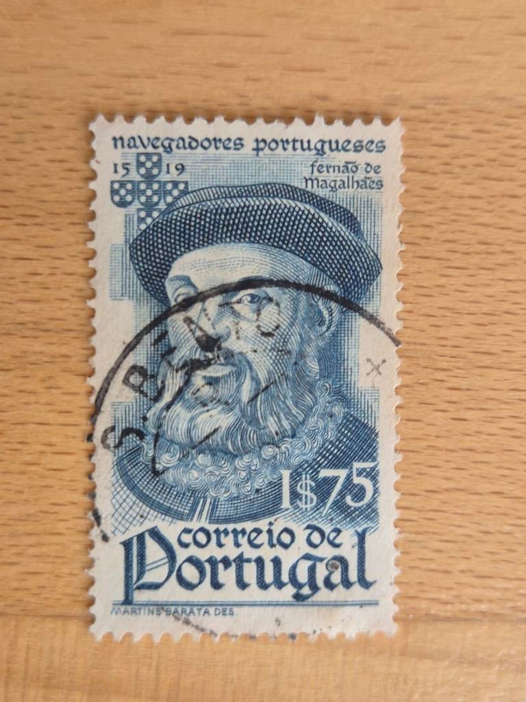 Portugal 1945 zeevaarder, Postzegels en Munten, Ophalen of Verzenden, Portugal, Gestempeld