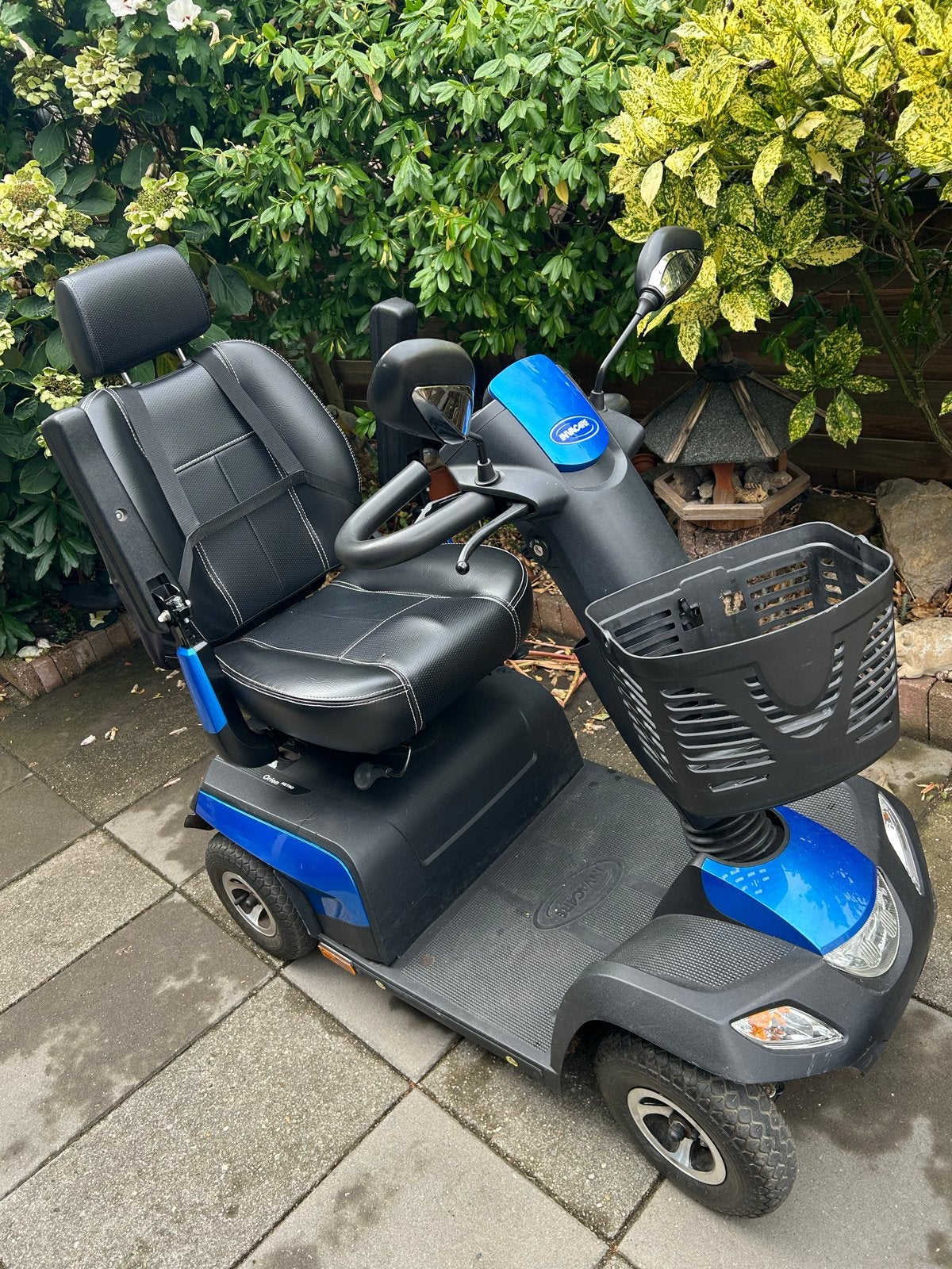 Nette blauwe scootmobiel Orion metro ,Medipoint, Zo goed als nieuw, 46 km of meer, 11 t/m 15 km/u, Ophalen