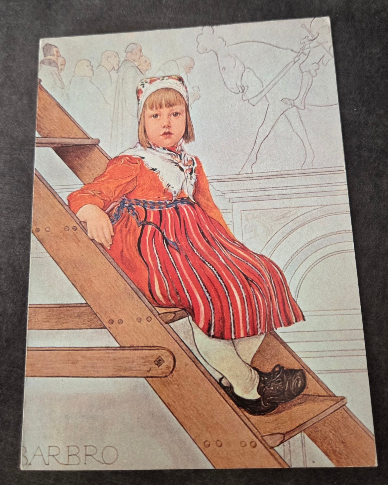 "Barbro" door Carl Larsson - Zweden, Verzenden, 1960 tot 1980, Gelopen, Kinderen