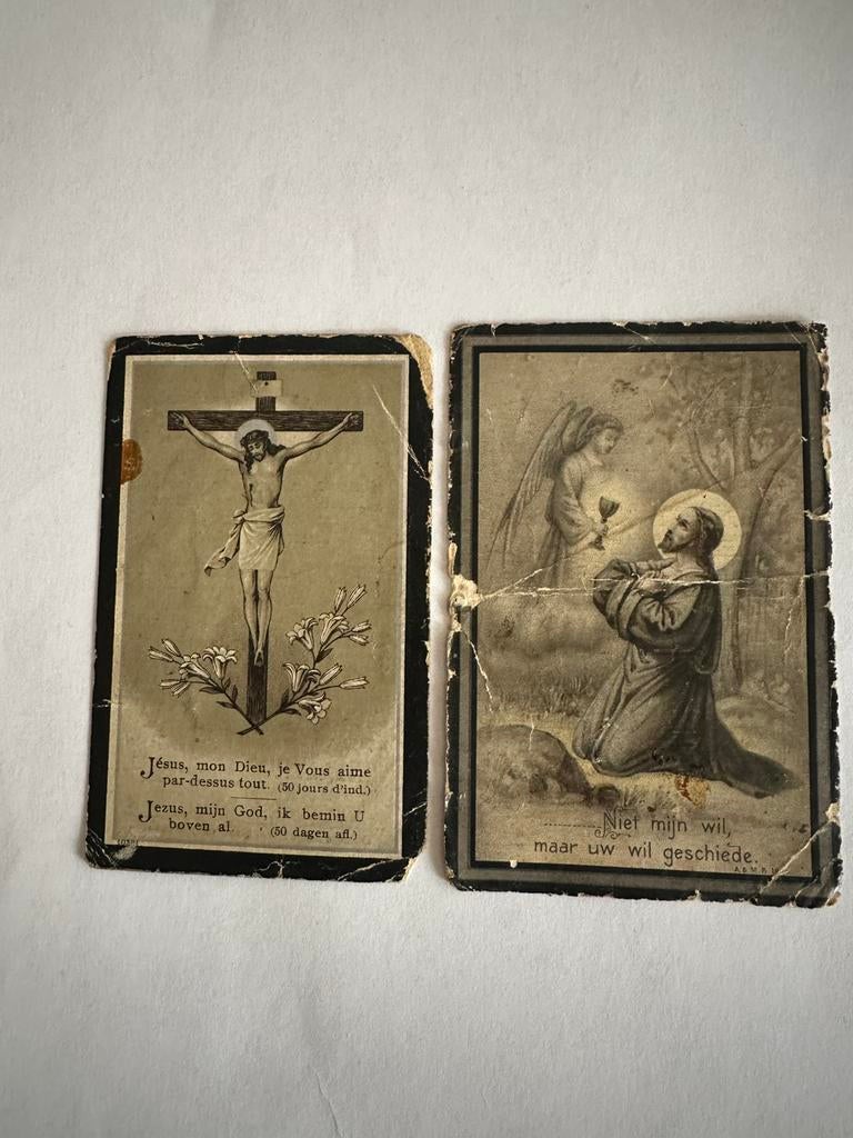 2 bidprentjes van een echtpaar(Zundert), Verzamelen, Ophalen of Verzenden