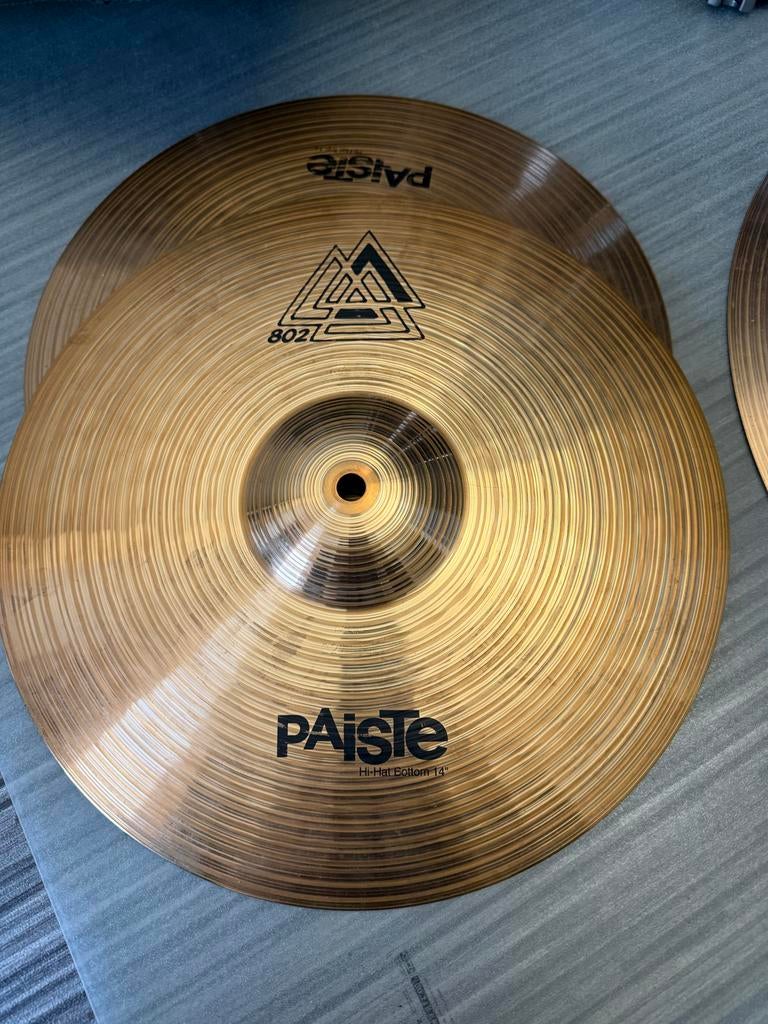 Paiste 802 Hi-Hat Bottom en top 14" Bekkens, Ophalen, Gebruikt, Overige merken