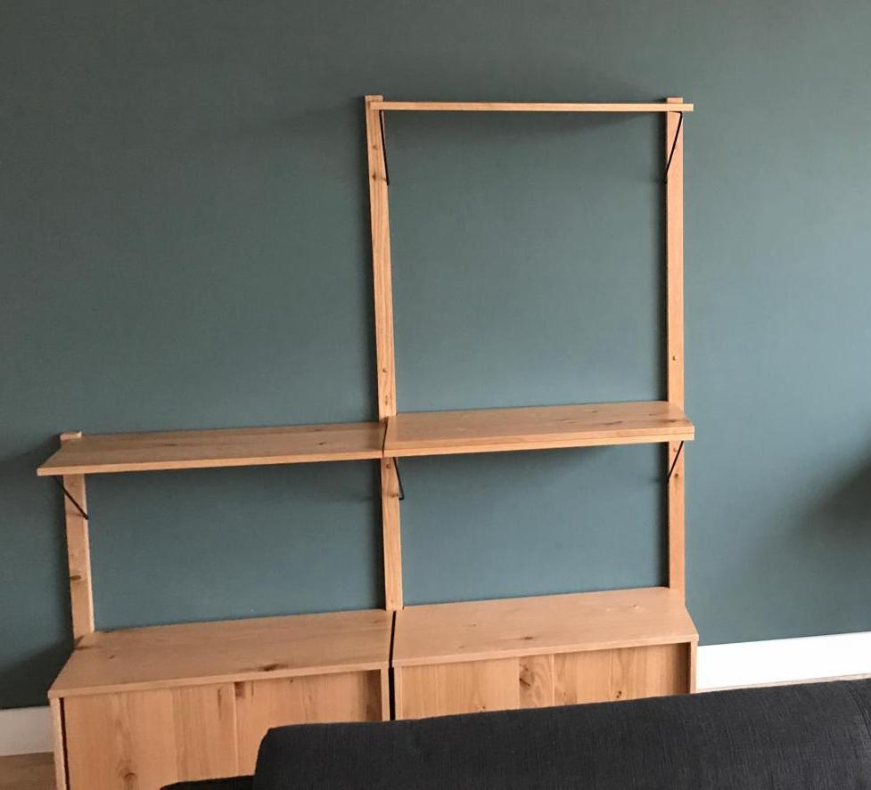 Leuke wandkast, Huis en Inrichting, Kasten | Boekenkasten, Ophalen, Met plank(en), Gebruikt, 50 tot 100 cm